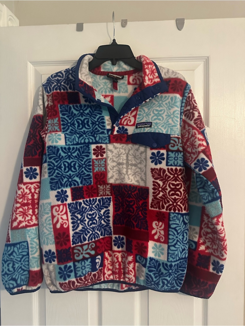 Patagonia Multicolor Patchwork Fleece Snap-T Pullover